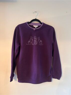 VTG Purple Cat Sweatshirt